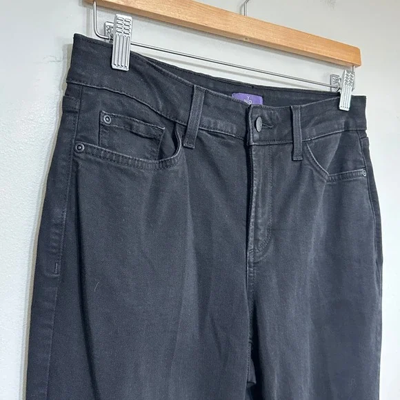 NYDJ Ami Skinny Legging‎ Jeans Women 8 Black Denim High Rise Slimming Lift Tuck - Picture 4 of 14